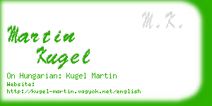 martin kugel business card